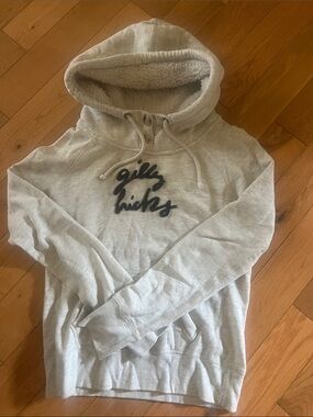 Gilly Hicks Light Gray Sherpa-Lined Pullover Hoodie